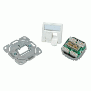 TELEGÄRTNER Embase AMJ45 2x RJ45 Cat.5e (Classe D) blanc alpin, (A+B+C)_0