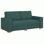 VidaXL Canapé 2 places Vert foncé 180x78x84 cm Tissu Modèle AbriPremium 37 - 8721158688941_0