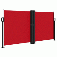VidaXL Auvent latéral rétractable rouge 120x1000 cm Modèle Helios Jardin - 4004702
