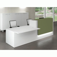 Banque d'accueil Z2 blanche avec accès handicapés - Officity - Vert, Gauche, Blanc, 306_1