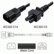 Câble d'alimentation C14 MÂLE / C5 FEMELLE