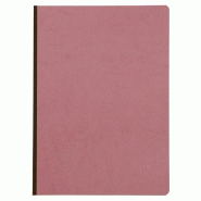 Clairefontaine Lot de 5 Cahier Age Bag A4, 192p./96 feuilles 90 g/m² brochure dos toilé, couv. Coloris rose antique, quadrillé 5x5 - 3329687914262