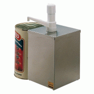 Distributeur de sauce 1 pompe 18,2x18,2x39cm inox