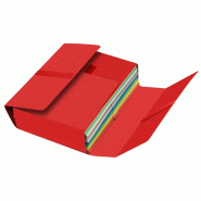 Fast Treillet Lot de 10 chemises 4 rabats velcro Rouge - 3334381049523