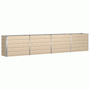 Helloshop26 - Jardinière rectangulaire moderne utilisation extérieure 480 x 50 x 45 cm en acier galvanisé ivre 02_0059161 - acier 3000240980824