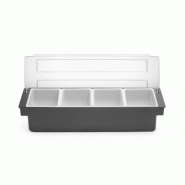 HENDI - Boîte à ingrédients - 4 bacs - 16x49xH12 cm - 0615402495240