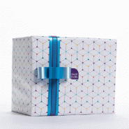 Papier cadeau cubes multicolores en 0,70x100 m