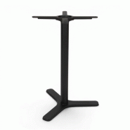 Pied de table PETALE - L 50 x P 50 x H 72 cm - Noir - 3 Branches - Métal - Bistromania - noir métal BIS040