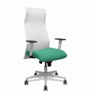 Piqueras y Crespo Sillón Albacete malla blanco bali verde esmeralda brazos blancos base blanca ruedas parqué 65mm - vert multi-matériau 13SM10B456B Piqueras y Crespo Sillón Albacete malla blanco bali verde esmeralda brazos blancos base blanca ruedas parqué 65mm - vert multi-matériau 13SM10B456B