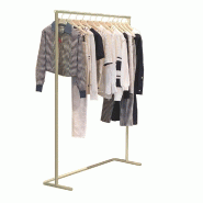 Portant simple tubulaire ovale Champagne 120x160 cm