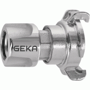 Raccord avec manchon système enfichage GEKA plus laiton nickelé griffe et monture pour rouleau GEKA Raccord avec manchon système enfichage GEKA plus laiton nickelé griffe et monture pour rouleau GEKA