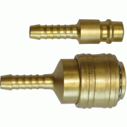 Raccord rapide et raccord cannelé pour tuyau air comprimé diam 6 mm Raccord rapide et raccord cannelé pour tuyau air comprimé diam 6 mm