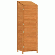 Remise de jardin Marron 55x52x174,5 cm Bois de sapin solide Modèle Vega Line Pro - 152189