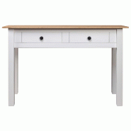 VidaXL Table console Blanc 110x40x72 cm Pin solide Gamme Panama Modèle Luna Prestige - 282681