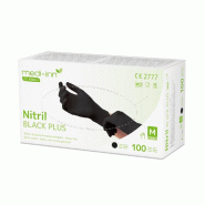 1000 gants "Medi-Inn Classic", nitrile non poudré "Black Plus" noir Taille : XL - XL noir Nitrile N11521-XL