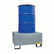 Bac de stockage 1 fût debout - Caillebotis amovible - Acier galvanisé ou polyéthylène - Garantie 5 ans Bac de stockage 1 fût debout - Caillebotis amovible - Acier galvanisé ou polyéthylène - Garantie 5 ans