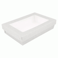 Boite snacking à fenêtre usage froid The Pack nano micro blanc 1300ml - par 200