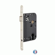 Boitier de serrure encastrable à cylindre pour porte d'entrée, axe 70mm, bouts ronds, nickelé - THIRARD - gris 3150260172966 Boitier de serrure encastrable à cylindre pour porte d'entrée, axe 70mm, bouts ronds, nickelé - THIRARD - gris 3150260172966