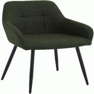 CLP Chaise de salle Ã  manger Fergus en tissu Tissu HBT: 85x57x60 cm Vert - vert textile 327917