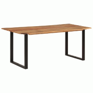 Décoshop26 - Table de salle à manger design industriel 180 x 90 x 76 cm bois d'acacia massif et acier DEC036621 - acier 3000261312611