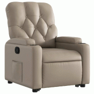 Fauteuil inclinable Cappuccino Similicuir Modèle Belvoriax - 8721012172661