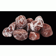 Galet 40/60 Rouge royal - Marbre - Rouge veiné blanc - Roulé