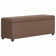 Helloshop26 - Banc banquette avec compartiment de rangement 116 cm marron polyester - marron polyester 3000598782729