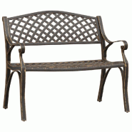 Helloshop26 - Banc de jardin meuble de patio d'extérieur terrasse 102 x 50 x 83 cm aluminium coulé bronze 02_0011146 - bronze aluminium 3000611682722 Helloshop26 - Banc de jardin meuble de patio d'extérieur terrasse 102 x 50 x 83 cm aluminium coulé bronze 02_0011146 - bronze aluminium 3000611682722