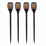 Lumisky 4 mini torches effet flamme MINI MAITY SUN H70cm Plastique Noir - noir 3666162012960 Lumisky 4 mini torches effet flamme MINI MAITY SUN H70cm Plastique Noir - noir 3666162012960