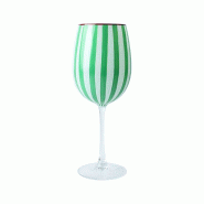 Novastyl - Lot de 3 verres à pied 43.5cl en verre vert circus - 3256391046593_0