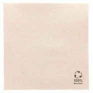 Serviette en papier gaufré recyclé naturel 2 plis 25x25cm - par 3000