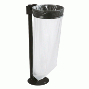 Support sac ECOLLECTO ESSENTIEL sur poteau platine - Gris Manganèse