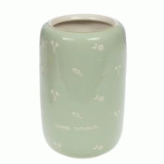 Vase Amour sauge -  Vert Rond Céramique Amadeus 15x15 cm - vert céramique 3520071959894