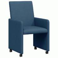 VidaXL Chaises de Salle à Manger avec Roues 2 pcs Bleu 57 x 66 x 94 cm Modèle Bellecour Pro - 42017815