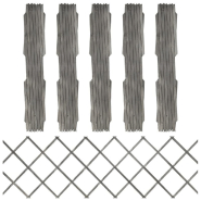 Vidaxl clôture à treillis 5 pcs gris bois de sapin massif 180x60 cm 316424