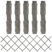 Vidaxl clôture à treillis 5 pcs gris bois de sapin massif 180x60 cm 316424 Vidaxl clôture à treillis 5 pcs gris bois de sapin massif 180x60 cm 316424