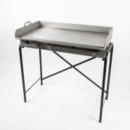 Yelloo - Gril INOXLINE 1000 avec plaque de cuisson lisse en acier inoxydable de 100 x 60 cm, barbecue à gaz pour restaurants et festivals - argenté Yelloo - Gril INOXLINE 1000 avec plaque de cuisson lisse en acier inoxydable de 100 x 60 cm, barbecue à gaz pour restaurants et festivals - argenté