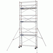 Échafaudage roulant aluminium AL 255 version standard - Hauteur de travail : 7,90 m - DUARIB - 613816 Échafaudage roulant aluminium AL 255 version standard - Hauteur de travail : 7,90 m - DUARIB - 613816