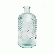 Bazar Bizar Bouteille en Verre Recyclé 14x14x28 cm bleu - bleu verre ESSAMI005B-M