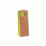 Clairefontaine Lot de 6 Sac cadeau Néon, format bouteille (12,7x9x35,5 cm), papier 210 g/m², cordelette assortie - multicolore 30678-4C