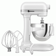 KitchenAid Robot de cuisine 5KSM55SXXEWH, 5.2 L, blanc - blanc inox 50166