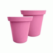PLAST'UP ROTOMOULAGE Pot de fleurs rond xxl delight 200l - lot de 2 - ROSE - rose 0637962080520