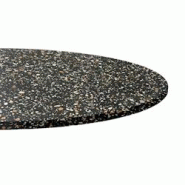 Restootab Plateau Ø80 decor terrazzo black chip - noir Bois manufacturé PL-R80M-BL.CHI Restootab Plateau Ø80 decor terrazzo black chip - noir Bois manufacturé PL-R80M-BL.CHI