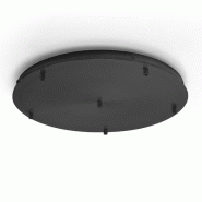 Rosace Circulaire Alice B T/6 Pour 6 Points Lumineux En Métal Finition Noir Mat Avec Bornier Et Presse-Étoupes Inclus - Gea Luce Componenti - noir A