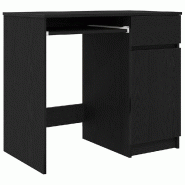 VidaXL Bureau chêne noir 86x49x76 cm bois d'ingénierie Modèle Vega Master Vision - 861824