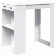 VidaXL Table de bar blanc 102x70x103,5 cm bois d'ingénierie Modèle Sirius Élite - blanc 3309321