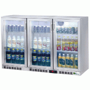 Arrière-bar réfrigéré inox 3 portes vitrées battantes température 0... - PC3BI