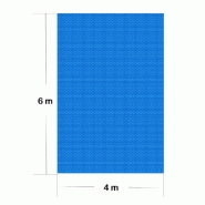 Bâche à bulles 4x6 m couverture de piscine solaire chauffage de bassin bleu 16_0000305