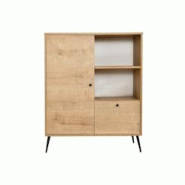 Buffet en aggloméré Calvin 2 portes et étagères Hanah Home - marron 8684283661800 Buffet en aggloméré Calvin 2 portes et étagères Hanah Home - marron 8684283661800