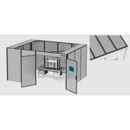 Cabine laser - La sécurité sans compromis - paroi de cellule de 600 mm - pour une puissance 1,5 kW à 3 kW Cabine laser - La sécurité sans compromis - paroi de cellule de 600 mm - pour une puissance 1,5 kW à 3 kW